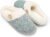 Chantomoo Womens Slipper Warm Comfy Memory Foam House Slippers Knitted Shoes Faux Fur Lined Anti-Skid Rubber Sole Bedroom Cozy Indoor Outdoor Slippers