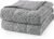 Mr. Sandman Weighted Blanket for Adults Queen Size 15 lbs, Soft Cooling Heavy Minky Blanket for Sleep, Washable Throw Blanket with Glass Beads, 60 x 80 Inches, Grey