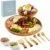 Charcuterie Board Set – Round Acacia Cheese Board Tiered Tray Stand with Accessories – House Warming Gifts for New Home, Bridal Shower & Wedding Gift, Birthday Gifts for Women