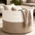 HZFTJOY Large Woven Blanket Basket with Handles
