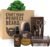 Every Man Jack Beard Care Gift Set for Men – Complete Grooming Kit with Beard Oil, Balm, Brush, Dual-Sided Comb, Trimming Scissors & Mustache Comb – Sandalwood Scent