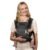 Infantino Flip Luxe 4-in-1 Convertible Baby Carrier, Ergonomic Infant to Toddler Carrier, Updated Lumbar Support, Premium Herringbone Fabric, Elevated Accents, Hands-Free Comfort, 7–35 lbs, Onyx