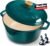Mueller DuraCast 6 Quart Enameled Cast Iron Dutch Oven Pot with Lid, Sourdough Bread Baking, PFOA-Free, 500°F Oven Safe – All Cooktops incl. Induction, Braising & Slow Cooking, Emerald