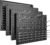 Spampur Peg Board, 4 Pack Metal Pegboard Panels with 50 Hooks, Black Pegboards Wall Organizer, Heavy Duty Peg Board for Walls Home, Garage Tool Storage, Office Organization, Craft Room, Kitchen