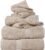 SUPERIOR Egyptian Cotton Ultra Plush & Absorbent, 6 Piece Set, Stone | Quick Dry, Soft Luxury Towel Set, Bath Essentials, Guest Bath, Spa, 2 Bath, 2 Hand, 2 Face Towels, Madeline Towels