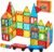 Gemmicc Magnetic Tiles, Deluxe 136 PCS Building Blocks Magnet Toys for Kids,3D Magnet Puzzles Stacking Blocks for Boys Girls,Huge Set with 2 Cars