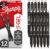 Sharpie S-Gel Gel Pens, Black Barrel, Medium Point (0.7mm), Black Gel Ink, 12 Co