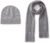 GreenMount Women 100% Pure Cashmere Beanie Hat & Cashmere Scarf Set with Gift Box for Women Winter Plant Dyeing