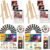 2-Pack Canvas Paint Set for Couples & Families (62 pcs, 2 Easels)