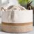 KAKAMAY Large Blanket Basket (20″x13″),Woven Baskets for storage Baby Laundry Hamper, Cotton Rope Blanket Basket for Living Room, Laundry, Nursery, Pillows, Baby Toy chest (White/Brown)