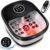 KNQZE Collapsible Foot Spa Bath with Heat & Remote Control, Bubble Massage, Temperature Control, Red Light, Timer, 16 Rollers & Pumice Stone for a Soothing Spa Experience