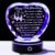 YWHL 15th Anniversary Crystal Heart with LED Base