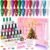 Nail Polish Advent Calendar 2026, Gel Nail Advent Calendar 24 Days Include Nail Polish Kit with UV Light 37 Pcs, Christmas Beauty Advent Calendar for Women, Teen Girls, Mother and Daughter
