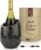 Gusto Nostro Marble Wine Chiller Bucket – 750ml Wine Bottle Cooler and Champagne Chiller for Party, Kitchen, Bar Cart Decor to Chill & Keep Bottles Cold with Unique Wine Lovers Gift Box (Black Zebra)