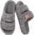 EverFoams Womens Fuzzy Open-toe Slippers Soft Comfy Memory Foam Indoor House Shoes