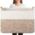 OIASKET 108L Cotton Rope Storage Basket for Living Room and Bedroom 25″x16″x16″ Woven Laundry Basket, Heavy Duty Bin for Blankets, Pillows & Toys, Pet-Safe & Scratch-Free, Brown and White