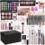 Makeup Set for Women Full Kit Includes, eyeshadow、 liquidfoundation,Loose powder,Eyebrow pencil,Lipstick Eye Pencil Makeup BrushesMakeup practice board 4-color lip gloss set
