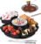 2 in 1 Electric S’mores Maker & Fondue Pot, Tabletop Indoor Smores kit with 4 Roasting Forks, 4 Detachable Trays & 1 Flameless Temperature-controlled Heater, Movie Night Supplies & Housewarming Gifts