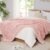 L’AGRATY Chunky Knit Chenille Blanket Throw – 50×60, Pink: Soft, Breathable, Machine Washable, Perfect for Bed, Couch, or Gift