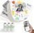 Mini Sticker Printer AHM2, Mini Thermal Printer with 3 Rolls Paper, Portable Bluetooth Inkless Printpods, Pocket Label Maker Suitable for Creative Kids DIY, Diaries, Photos, Study Notes -White