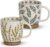 Vintage Ceramic Coffee Mugs (Set of 2, 18 oz)