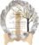 10th Anniversary Crystal Plate with Tin Leaf Wreath
