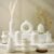 Small White Ceramic Vase Set of 10 Ceramic Bud Vases in Bulk Modern Farmhouse Boho VaseS for Pampas Grass, Flowers, Decorative Ceramic White Flower Vases for Home Decor, Entryway Table Decor