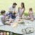 ZAZE Extra Large Picnic Outdoor Blanket, 80”x80” Waterproof Foldable Blankets Gingham Picnic Mat for Beach, Camping Grass Lawn Park Accessories Cute Couple Gifts Ideas Wedding Registry(Green White)