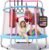 Happin® 55’’ Trampoline for Kids with Safety Enclosure, Indoor & Outdoor Toddler Trampoline, Ultra Safe Design with Multi Activity Accessories, Perfect Toddler Gift for Boys & Girls Ages 1–8