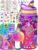 Decorate-Your-Own Unicorn Water Bottle Kit for Girls (20 oz, with Gems & Charms)