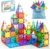 PicassoTiles 100-Piece Magnetic Tiles – 3D STEM Building Set (Age 3+)