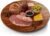 TIDITA 21″ Acacia Wood Lazy Susan for Table Top – Wooden Turntable Serving Tray for Charcuterie Boards Cheese Board – Extra Large Round Lazy Susan Organizer – Kitchen Revolution for Countertop