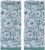 SKL Home Floral Jacquard 100% Cotton 2pc Hand Towel Set, Reversible & Decorative for Bath/Kitchen/Bar & Gift, Moss Green
