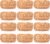 ALPHA Living HOME Natural Rattan Napkin Rings Set of 12 – Handcrafted Cane Serviette Holders for Table Decor, Weddings, Parties, Dinners, Rustic Boho Style Napkin Rings Set (Brown)