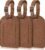 Mayski Genuine Leather Luggage Tags for suitcases, 3 Pack Durable Travel Bag Tags with Privacy Flap, Travel Essentials TSA Approved, Brown